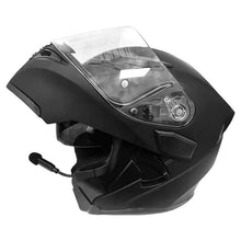 Load image into Gallery viewer, Motorcycle Full Face Helmet Flip up Helmets with Bluetooth Headset Adult Matte Black
