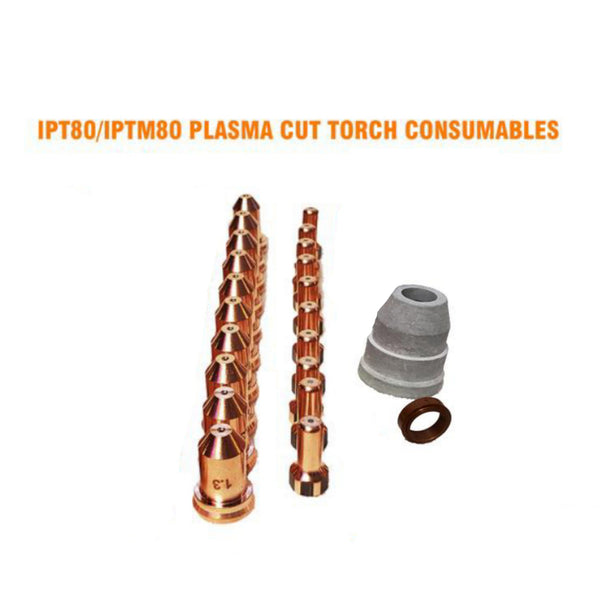 Tip size guide for plasma cut torch IPT/IPTM80