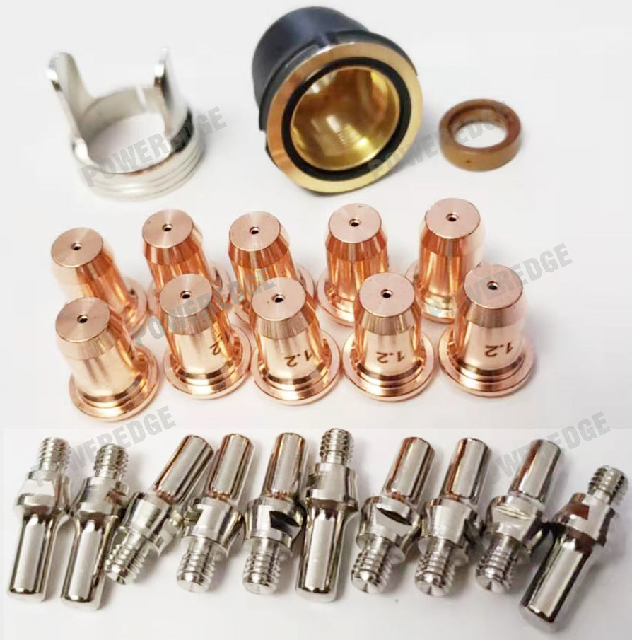 10 Pezzi Ugelli Plasma Estesi 30A + Elettrodi Per Torcia PT60/PT40 IPT60 - Techmo (Made In Italy)