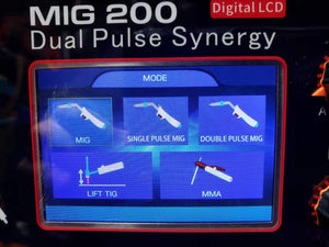 POWEREDGE Aluminum MIG synergy MIG 200 LCD display 4 wheel drive